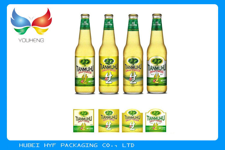 China-glattes Oberflächenvakuum metallisierte leere Bierflasche-Papieraufkleber 69 G-/Mbier-Aufkleber-Wein-Aufkleber