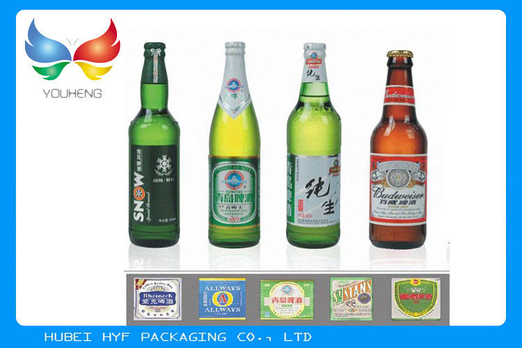 Waschbares silbernes metallisches Papier mit ganz eigenhändig geschriebes Holzschliff-materiellem Bierflasche-Aufkleber Lasers in 70gsm