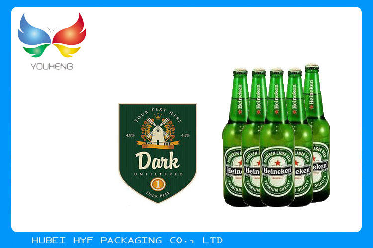 Waschbares silbernes metallisches Papier mit ganz eigenhändig geschriebes Holzschliff-materiellem Bierflasche-Aufkleber Lasers in 70gsm